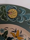 Large 16  Vintage Norwegian Rosemaling Wooden Plate Platter Folk Art Signed