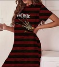 Freddy Krueger Claw Glove  Brown Hat   Striped Dress Set Adult Unisex Costume