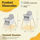 Portable 5   in   1 Baby High Chair  Convertible Booster Seat  Foldable Multi   purpos