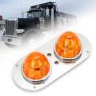 For Peterbilt 359 379 389 W900l Cab Dome Light Panel Frame Kits Amber 