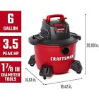 Craftsman Cmxevbe17584 6 Gallon 3 5 Peak Hp Wet dry Vac  Portable Shop Vacuum