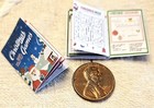 Dollhouse Miniatures - Christmas Game Book - One Inch-1 12 Scale