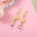 2 Pack Metal Retractable Badge Holder  Id Badge Holder With Reel Clip And Carabi