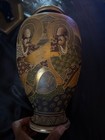 Vintage Hand Painted Royal Satsuma Moriage Japanese Vase Figural 8   