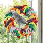 Large Bird Parrot Swing Cotton Rope Hanging Toy African Grey Cockatoo
