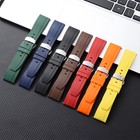 Waterproof Silicone Watch Strap 20mm 22mm 24mm Wrist Band Yellow Rubber Bracelet