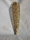 Vintage Gold Metal Spiral Icicle Cone Christmas Ornament Hollow Tinsel Shimmer
