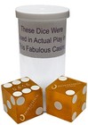 Horseshoe Las Vegas Casino Craps Dice Pair Yellow Frosted Matching Serial  s