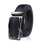 Real Genuine Leather Mens Ratchet Belt Belts For Men Adjustable Automatic Buckle