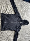 Lululemon Athletica Men   s Navy Hooded Full Zip Track Jacket Pockets M