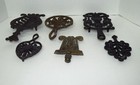 Lot Of 6 Vintage   Antique Cast Iron Trivets For Sad Irons A