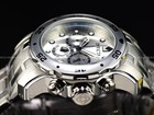 Invicta Mens Scuba Pro Diver Quartz Chronograph Silve Dial Stainless Steel Watch