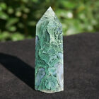 Wholesale Lot 1 Lb Natural Moss Agate Obelisk Tower Point Quartz Crystal Healing
