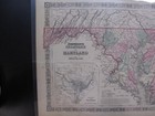 Antique Hand Colored Map Johnson s Delaware And Maryland Baltimore Dover Dc 1864