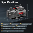 9 6 Cfm Vacuum Pump 1hp Dual Stage Hvac Rotary Vane R134a R410a R22 R12 110v
