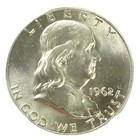 1962-d Franklin Half Dollar Pcgs Ms64 Fbl