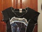 Metallica Ladies Fitted T-shirt Size Large Ride The Lightning Short-sleeve