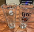 Miller Lite Pint Glasses  set Of Two 