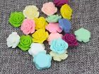 100 Mixed Color Rose Flower Flatback Resin Cabochon 20mm Diy No Hole