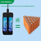Universal 18650 Rechargeable Flat Top Battery Charger Set  4 Pack 3400 Mah 3    