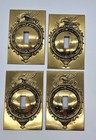 Vintage Brass Eagle Light Switch Covers Set Of 4 Federal Style Single Toggle