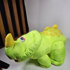 Vtg 1992 Fisher Price Puffalump Dino Roar Yellow Triceratops Dinosaur Plush Work