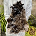 9 59lb Natural Smoky Black Quartz Cluster Crystal Mineral Specimen Healing