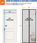 Magzo Magnetic Screen Door Fit Door Size 36 X 80 Inch  Screen Size 38  X 81  Str
