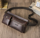 Large Leather Waist Bum Bag Money Belt Fanny Pouch Holiday Travel Wallet