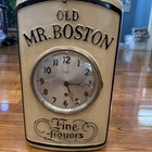 Vintage Old Mr  Boston Fine Liquors Cast Metal 22    Advertising Sign  Clock 1930s