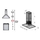 Zline 36  New Stainless Steel Island Range Hood Led Etl Listed Gl2i-36