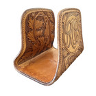Ray Holes Saddle Co  Leather Napkin Holder Book End Western Decor Rmb Initials