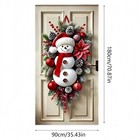 Christmas Door Decor Snowman Cute Home Decor Door Banner Large Holiday Ornaments
