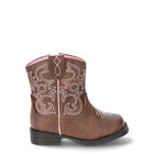Wonder Nation Toddler Girl s Brown Square Toe Western Cowboy Boots Shoes  2-8