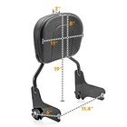 Sissy Bar Detachable Passenger Backrest Compatible With Harley Touring Street   
