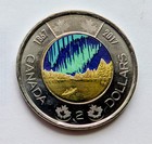Canada 2017  2 Toonie Glow In The Dark Dance Of The Spirits Snow Cap Error Coin