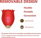 Rose  Shape Sucking Vibrator Clitoral G-spot Suction Sex Toy 10 Speed Waterproof