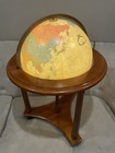 Vtg Replogle Heirloom 16  Lighted Floor Globe Neoclassical Wood Stand Wheels