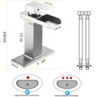 Brushed Nickel Bathroom Sink Faucet Vanity Waterfall Single Handle Mixer Tap