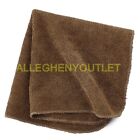 Qty  4  - Us Military 100  Polyester Microfiber 12 x12  Bath Washcloth Brown Ln