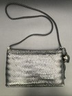 Vanessa Basket Weave Woven Crossbody Black Purse091205