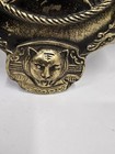 Vintage Military Shield Plaque  Brass metal Horse Eagle Tiger Long Horn