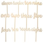 Wooden Table Numbers 12 Count Natural Wood For Wedding Party Decoration
