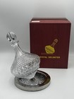 Crystal Spinning Wine Decanter 360   Rotating Carafe W  Stopper Luxury Gift Box