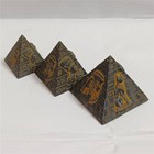 Egypt Pyramid Statues With Hieroglyphs And Pharaoh Motifs Decorative Art Craft