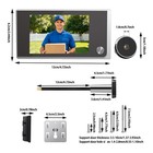 200w Hd Silver Camera Smart Peephole Viewer Camera Digital Door Eye With Screen