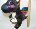 Ty Beanie Boos Anora The Rainbow Dragon Medium Buddy 9  Size Glitter Sparkle New