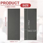 5pcs 4 25x11 Inch Leather Menu Covers For Restaurant Menu Holder Black 