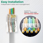 Rj45 Pass Through Connector  Modular Plug Cat6-ez And Fast Termination 100 Pcs