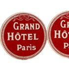 Vintage Ca  1940s Grand Hotel Paris Luggage Travel Decal Stickers Lot Of 12 2 5 